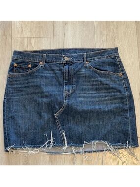 Levi’s Distressed Denim Mini Skirt